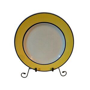 Home China Salad Plate 9" White Yellow Blue